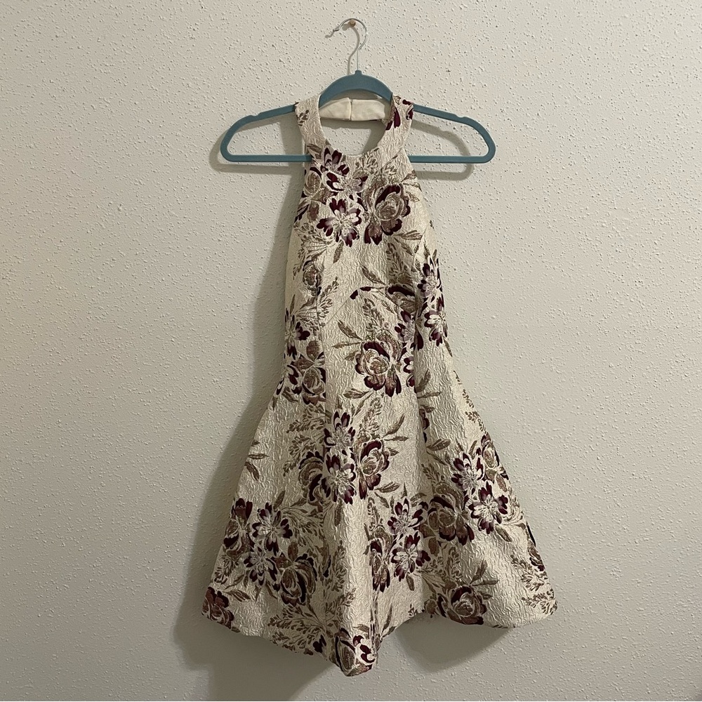 Dress the Population Hannah Halter Brocade Floral Dress - Size S
